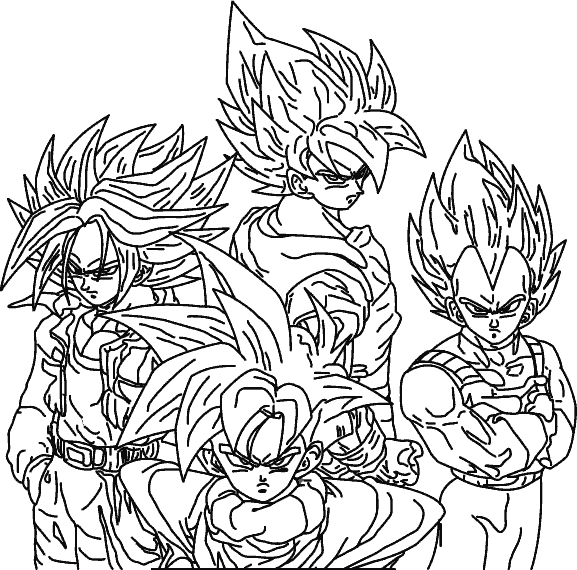 Coloriage Dragon Ball Z GT