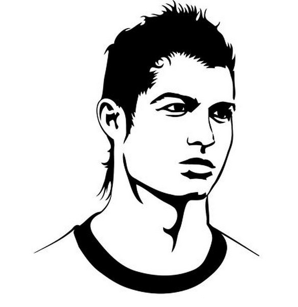 Coloriage Cristiano Ronaldo