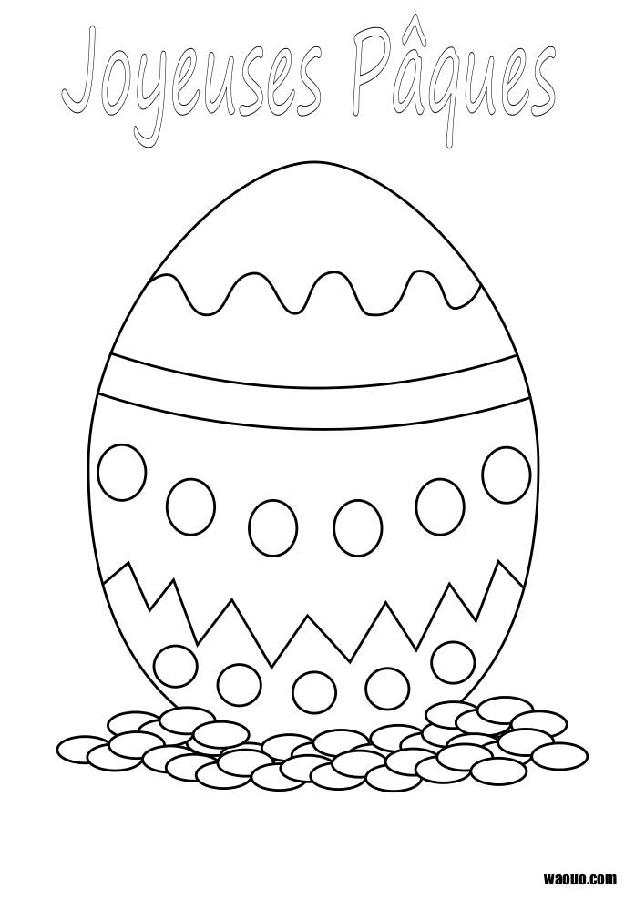 Coloriage oeuf de pâques