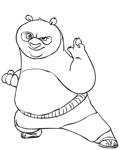 Coloriage Kung Fu Panda