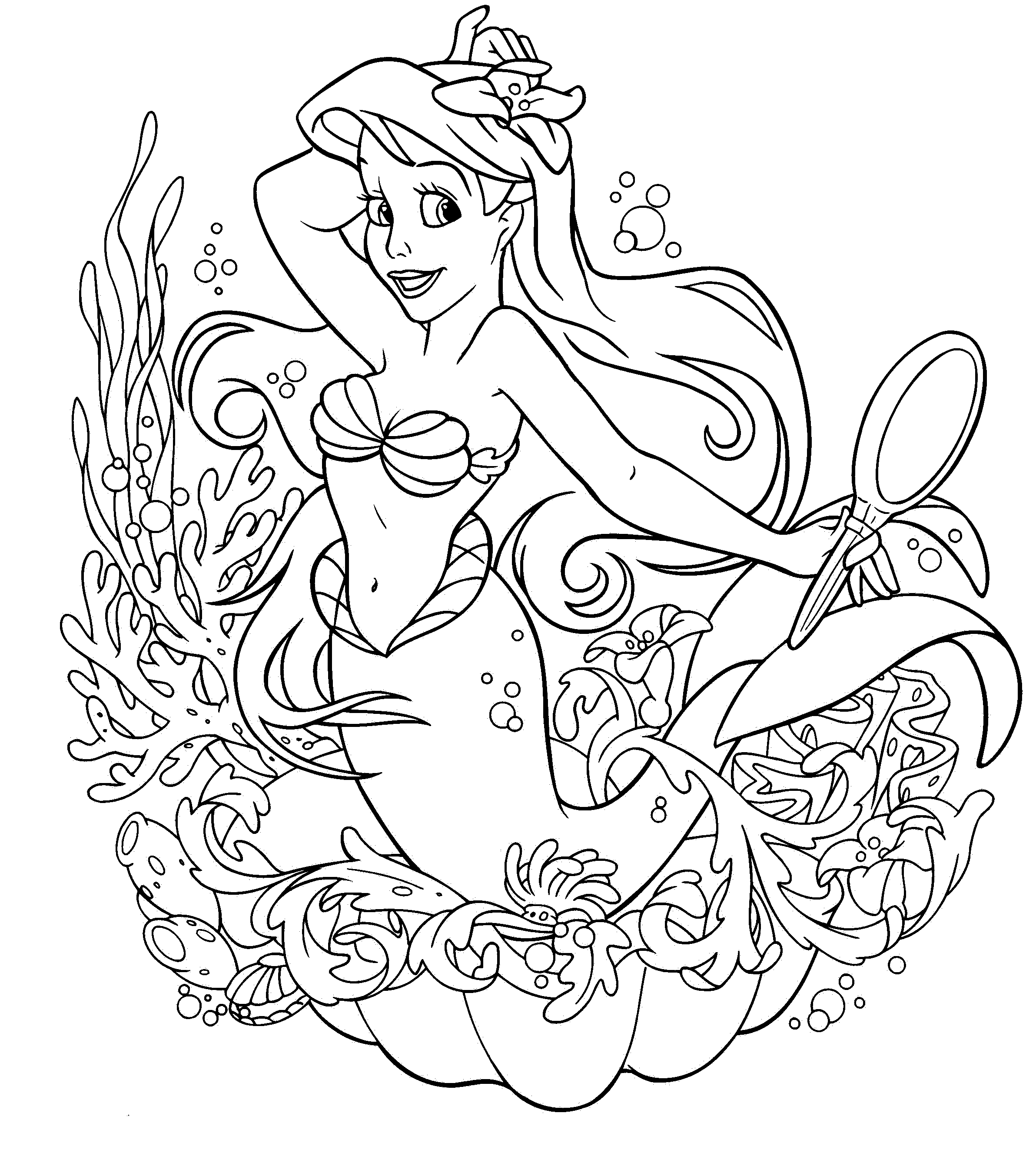 Coloriage la petite sirène Disney