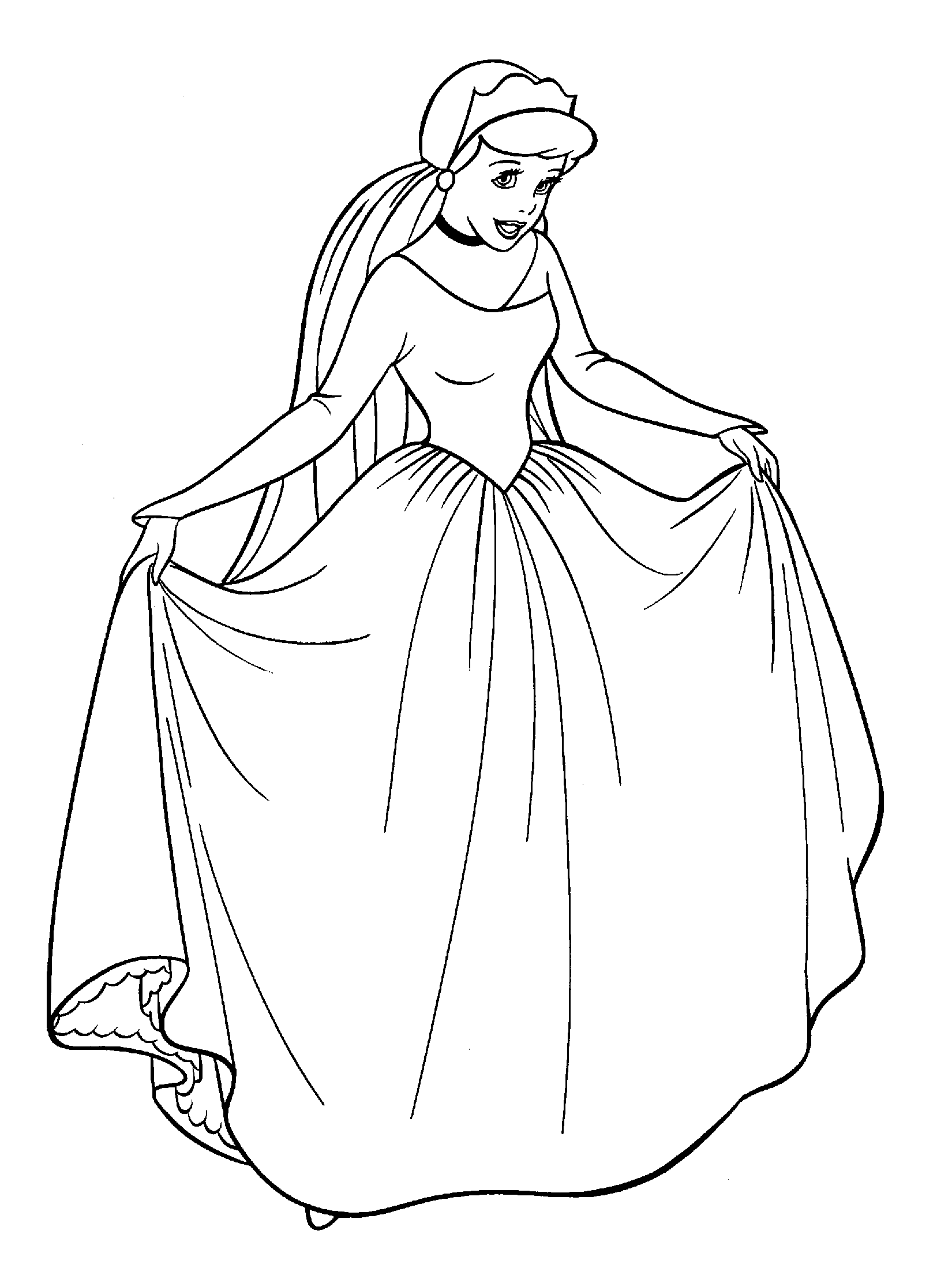 Coloriage Cendrillon Princesse