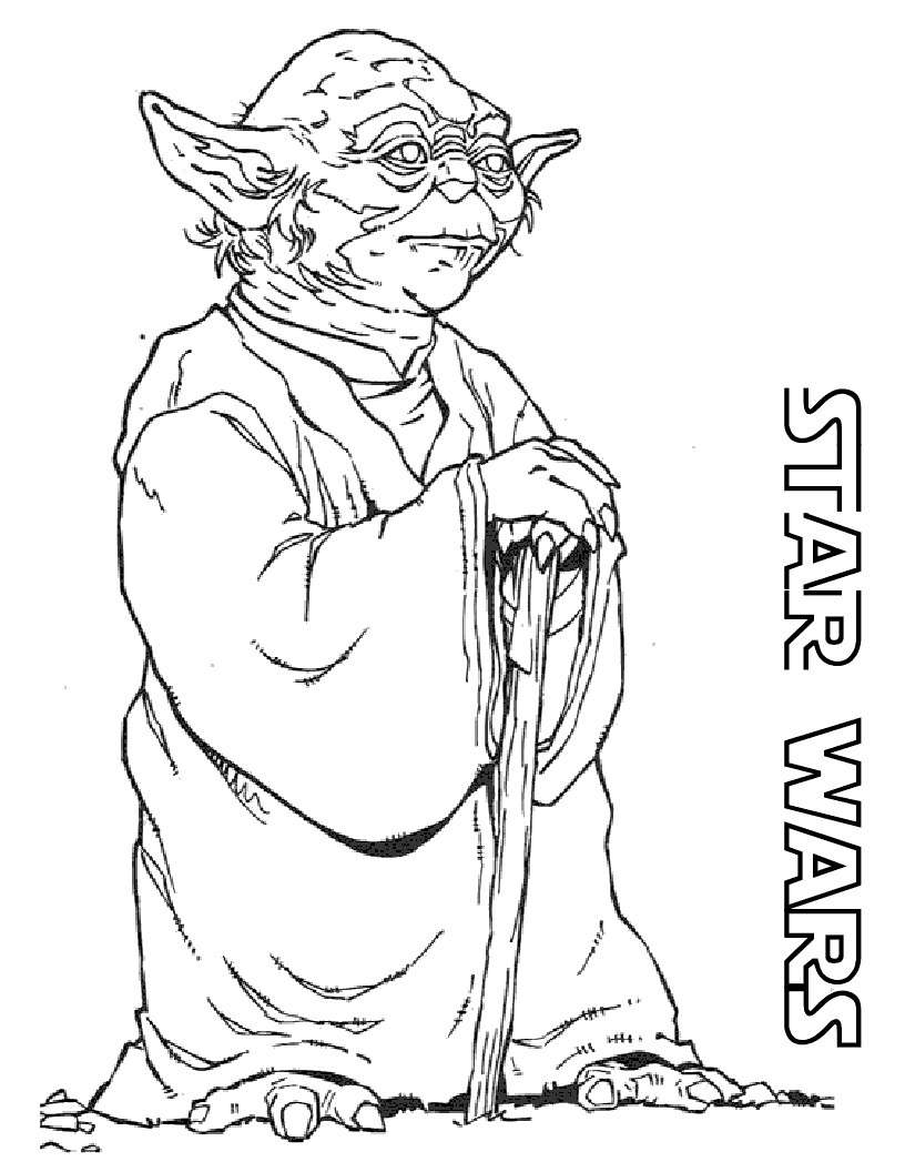 Coloriage Yoda Star Wars