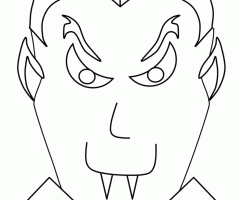 Coloriage tete de vampire