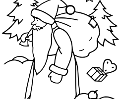 Coloriage noël et la neige