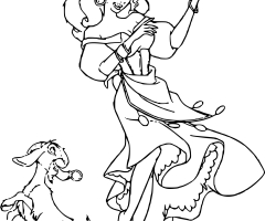 Coloriage Esmeralda Djali