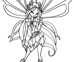 Coloriage Flora Sophix Winx