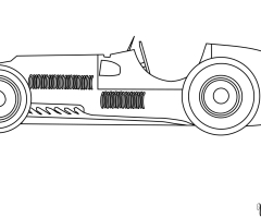 Coloriage voiture course Ferrari